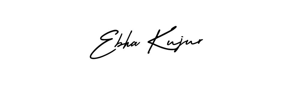 How to make Ebha Kujur name signature. Use AmerikaSignatureDemo-Regular style for creating short signs online. This is the latest handwritten sign. Ebha Kujur signature style 3 images and pictures png