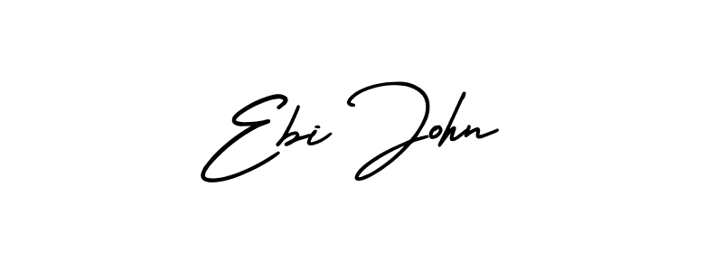 Also You can easily find your signature by using the search form. We will create Ebi John name handwritten signature images for you free of cost using AmerikaSignatureDemo-Regular sign style. Ebi John signature style 3 images and pictures png