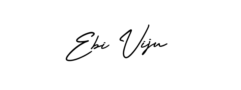 How to Draw Ebi Viju signature style? AmerikaSignatureDemo-Regular is a latest design signature styles for name Ebi Viju. Ebi Viju signature style 3 images and pictures png