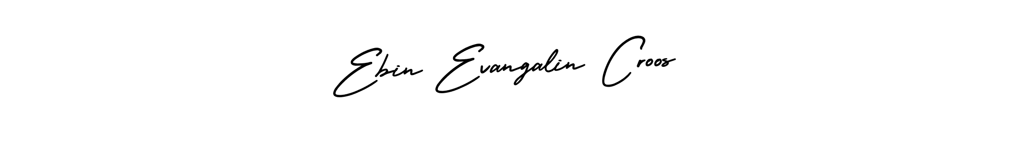 Similarly AmerikaSignatureDemo-Regular is the best handwritten signature design. Signature creator online .You can use it as an online autograph creator for name Ebin Evangalin Croos. Ebin Evangalin Croos signature style 3 images and pictures png