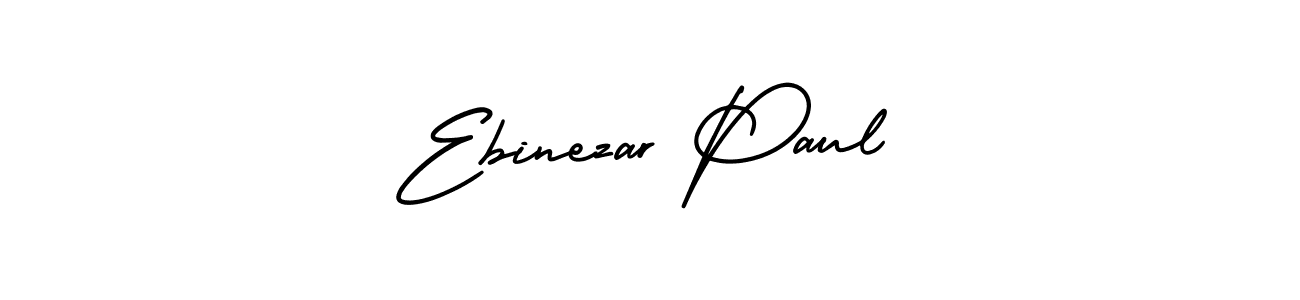 Design your own signature with our free online signature maker. With this signature software, you can create a handwritten (AmerikaSignatureDemo-Regular) signature for name Ebinezar Paul. Ebinezar Paul signature style 3 images and pictures png
