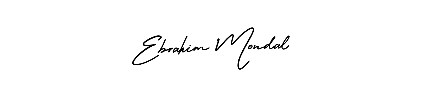 Make a beautiful signature design for name Ebrahim Mondal. With this signature (AmerikaSignatureDemo-Regular) style, you can create a handwritten signature for free. Ebrahim Mondal signature style 3 images and pictures png