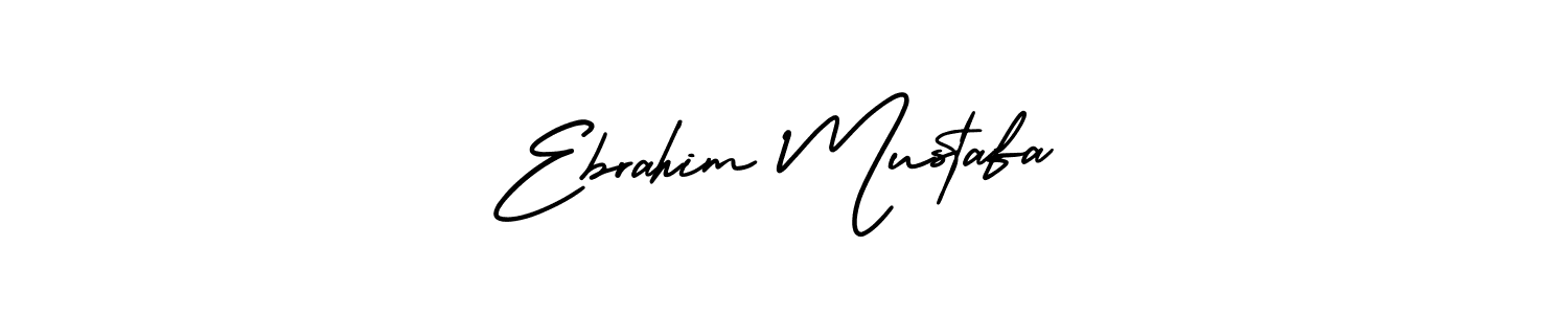 How to make Ebrahim Mustafa name signature. Use AmerikaSignatureDemo-Regular style for creating short signs online. This is the latest handwritten sign. Ebrahim Mustafa signature style 3 images and pictures png