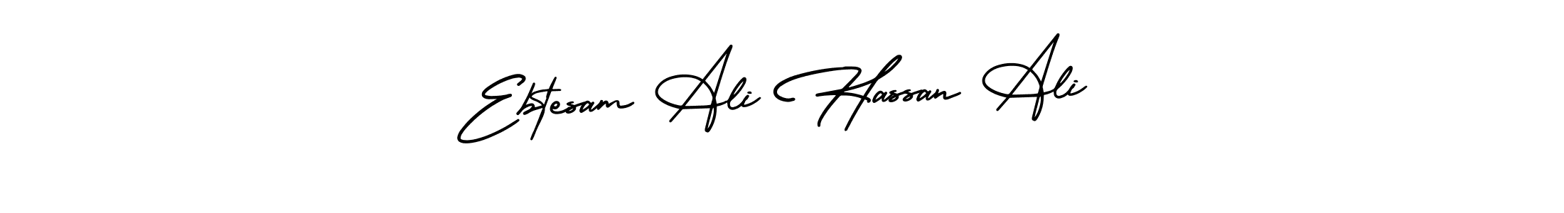 This is the best signature style for the Ebtesam Ali Hassan Ali name. Also you like these signature font (AmerikaSignatureDemo-Regular). Mix name signature. Ebtesam Ali Hassan Ali signature style 3 images and pictures png
