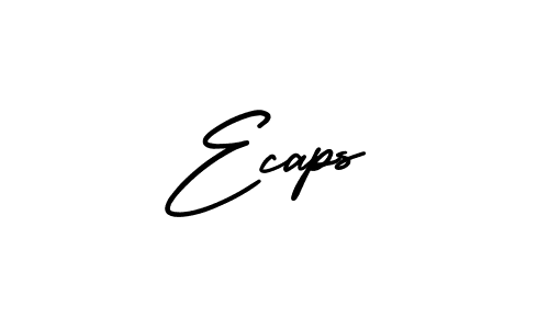 Create a beautiful signature design for name Ecaps. With this signature (AmerikaSignatureDemo-Regular) fonts, you can make a handwritten signature for free. Ecaps signature style 3 images and pictures png