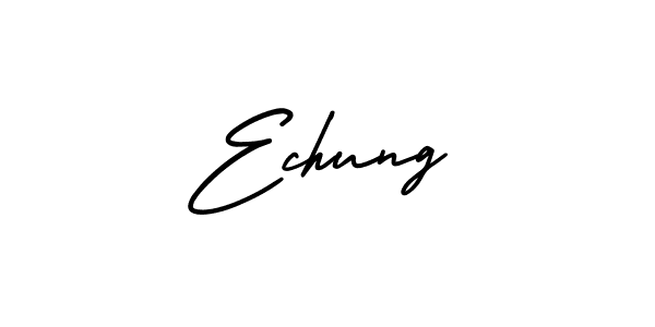 How to make Echung signature? AmerikaSignatureDemo-Regular is a professional autograph style. Create handwritten signature for Echung name. Echung signature style 3 images and pictures png
