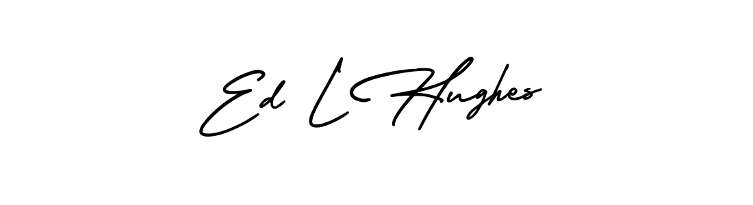 The best way (AmerikaSignatureDemo-Regular) to make a short signature is to pick only two or three words in your name. The name Ed L Hughes include a total of six letters. For converting this name. Ed L Hughes signature style 3 images and pictures png