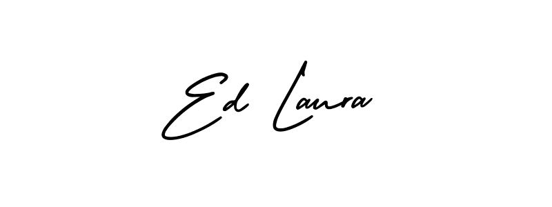 How to make Ed Laura signature? AmerikaSignatureDemo-Regular is a professional autograph style. Create handwritten signature for Ed Laura name. Ed Laura signature style 3 images and pictures png