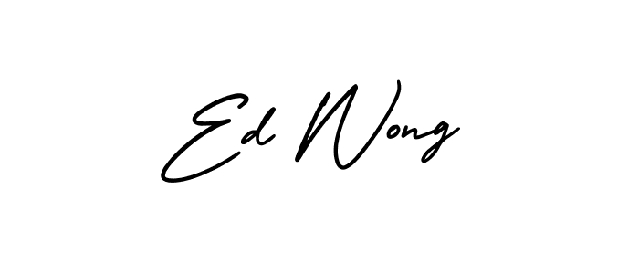 Ed Wong stylish signature style. Best Handwritten Sign (AmerikaSignatureDemo-Regular) for my name. Handwritten Signature Collection Ideas for my name Ed Wong. Ed Wong signature style 3 images and pictures png