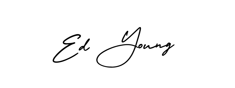 Ed Young stylish signature style. Best Handwritten Sign (AmerikaSignatureDemo-Regular) for my name. Handwritten Signature Collection Ideas for my name Ed Young. Ed Young signature style 3 images and pictures png