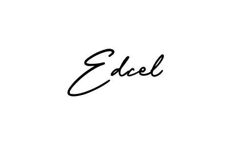 This is the best signature style for the Edcel name. Also you like these signature font (AmerikaSignatureDemo-Regular). Mix name signature. Edcel signature style 3 images and pictures png