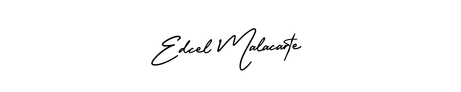 Use a signature maker to create a handwritten signature online. With this signature software, you can design (AmerikaSignatureDemo-Regular) your own signature for name Edcel Malacarte. Edcel Malacarte signature style 3 images and pictures png