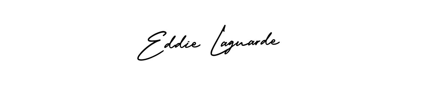 The best way (AmerikaSignatureDemo-Regular) to make a short signature is to pick only two or three words in your name. The name Eddie Laguarde include a total of six letters. For converting this name. Eddie Laguarde signature style 3 images and pictures png