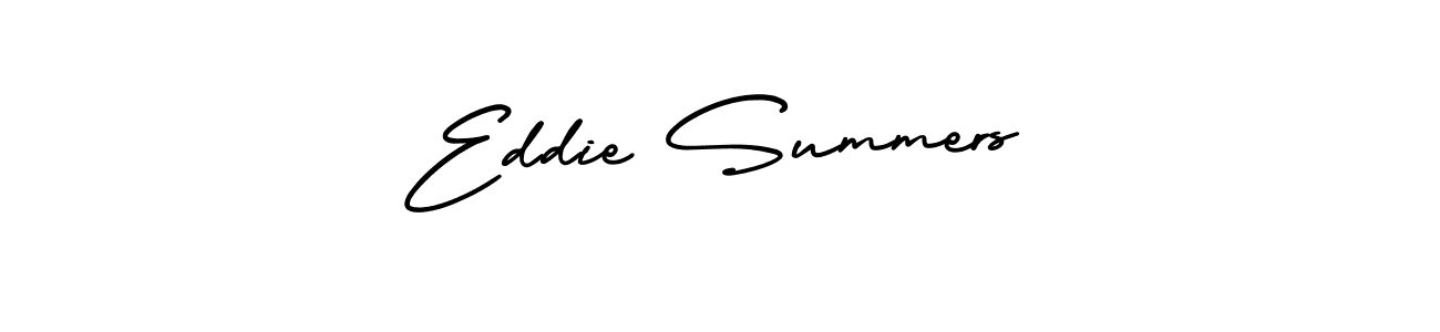 You should practise on your own different ways (AmerikaSignatureDemo-Regular) to write your name (Eddie Summers) in signature. don't let someone else do it for you. Eddie Summers signature style 3 images and pictures png
