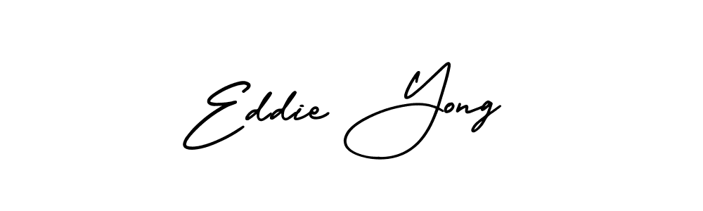 You should practise on your own different ways (AmerikaSignatureDemo-Regular) to write your name (Eddie Yong) in signature. don't let someone else do it for you. Eddie Yong signature style 3 images and pictures png