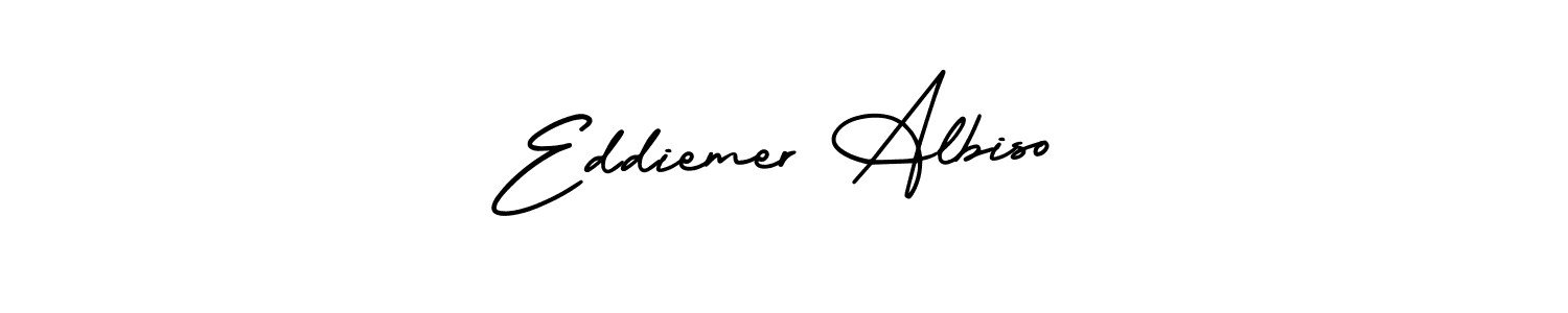 How to make Eddiemer Albiso name signature. Use AmerikaSignatureDemo-Regular style for creating short signs online. This is the latest handwritten sign. Eddiemer Albiso signature style 3 images and pictures png