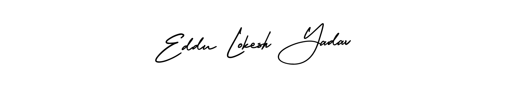 Create a beautiful signature design for name Eddu Lokesh Yadav. With this signature (AmerikaSignatureDemo-Regular) fonts, you can make a handwritten signature for free. Eddu Lokesh Yadav signature style 3 images and pictures png