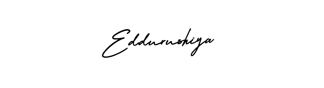 You should practise on your own different ways (AmerikaSignatureDemo-Regular) to write your name (Eddurushiya) in signature. don't let someone else do it for you. Eddurushiya signature style 3 images and pictures png