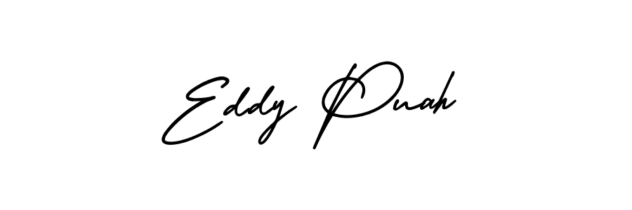 Make a beautiful signature design for name Eddy Puah. With this signature (AmerikaSignatureDemo-Regular) style, you can create a handwritten signature for free. Eddy Puah signature style 3 images and pictures png