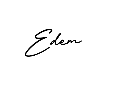 How to make Edem name signature. Use AmerikaSignatureDemo-Regular style for creating short signs online. This is the latest handwritten sign. Edem signature style 3 images and pictures png