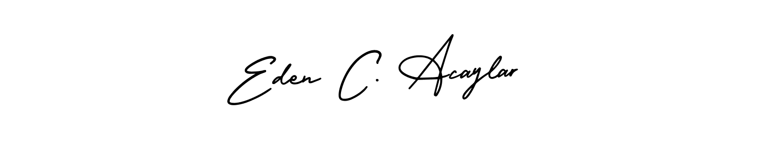 AmerikaSignatureDemo-Regular is a professional signature style that is perfect for those who want to add a touch of class to their signature. It is also a great choice for those who want to make their signature more unique. Get Eden C. Acaylar name to fancy signature for free. Eden C. Acaylar signature style 3 images and pictures png