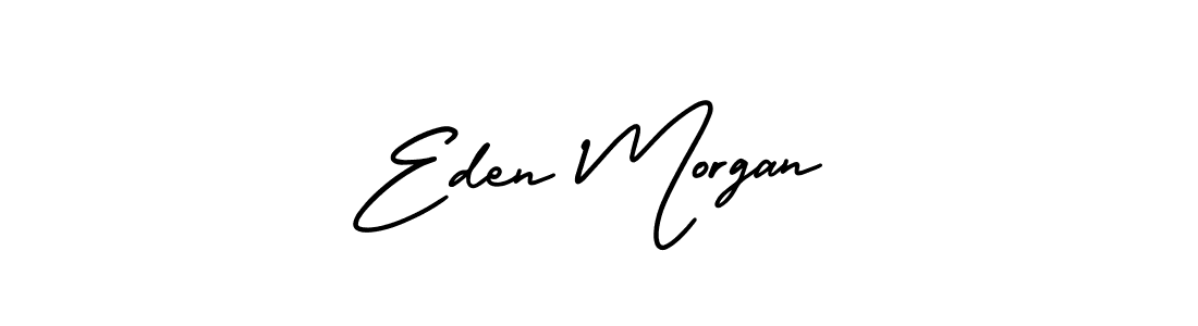 The best way (AmerikaSignatureDemo-Regular) to make a short signature is to pick only two or three words in your name. The name Eden Morgan include a total of six letters. For converting this name. Eden Morgan signature style 3 images and pictures png