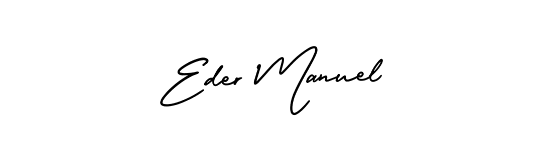 Create a beautiful signature design for name Eder Manuel. With this signature (AmerikaSignatureDemo-Regular) fonts, you can make a handwritten signature for free. Eder Manuel signature style 3 images and pictures png