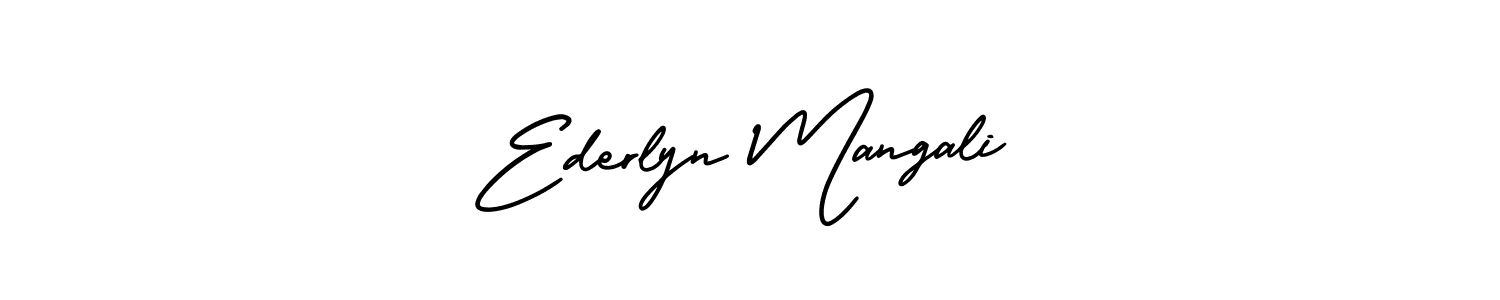 How to make Ederlyn Mangali signature? AmerikaSignatureDemo-Regular is a professional autograph style. Create handwritten signature for Ederlyn Mangali name. Ederlyn Mangali signature style 3 images and pictures png
