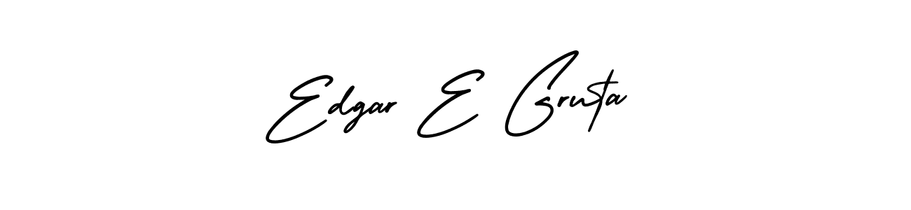 The best way (AmerikaSignatureDemo-Regular) to make a short signature is to pick only two or three words in your name. The name Edgar E Gruta include a total of six letters. For converting this name. Edgar E Gruta signature style 3 images and pictures png