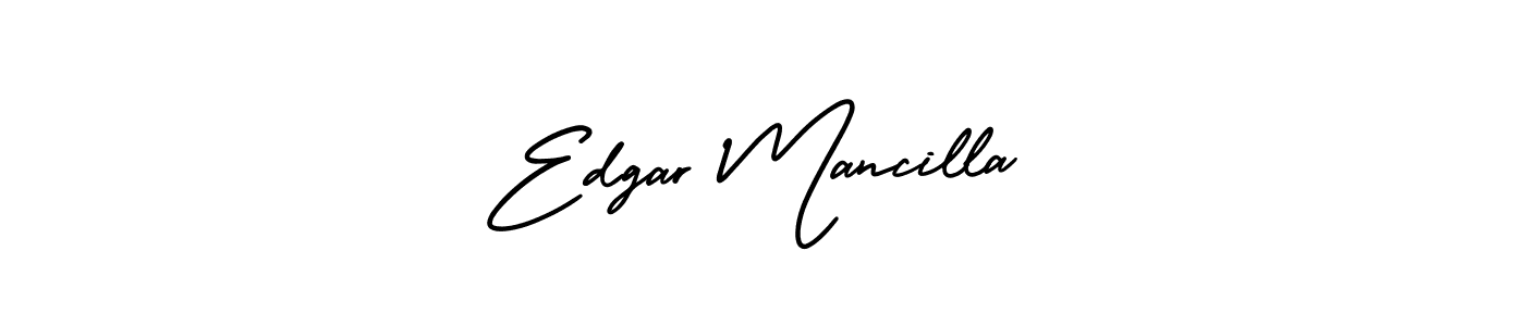 The best way (AmerikaSignatureDemo-Regular) to make a short signature is to pick only two or three words in your name. The name Edgar Mancilla include a total of six letters. For converting this name. Edgar Mancilla signature style 3 images and pictures png