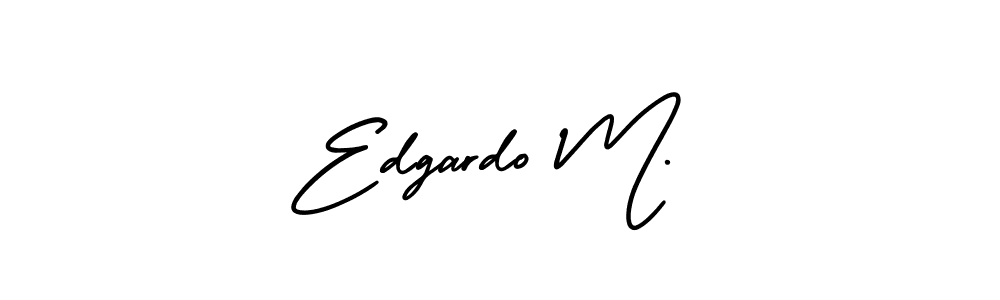 Use a signature maker to create a handwritten signature online. With this signature software, you can design (AmerikaSignatureDemo-Regular) your own signature for name Edgardo M.. Edgardo M. signature style 3 images and pictures png