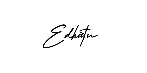 You should practise on your own different ways (AmerikaSignatureDemo-Regular) to write your name (Edhatu) in signature. don't let someone else do it for you. Edhatu signature style 3 images and pictures png