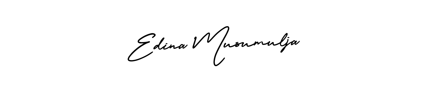 if you are searching for the best signature style for your name Edina Musumulja. so please give up your signature search. here we have designed multiple signature styles  using AmerikaSignatureDemo-Regular. Edina Musumulja signature style 3 images and pictures png