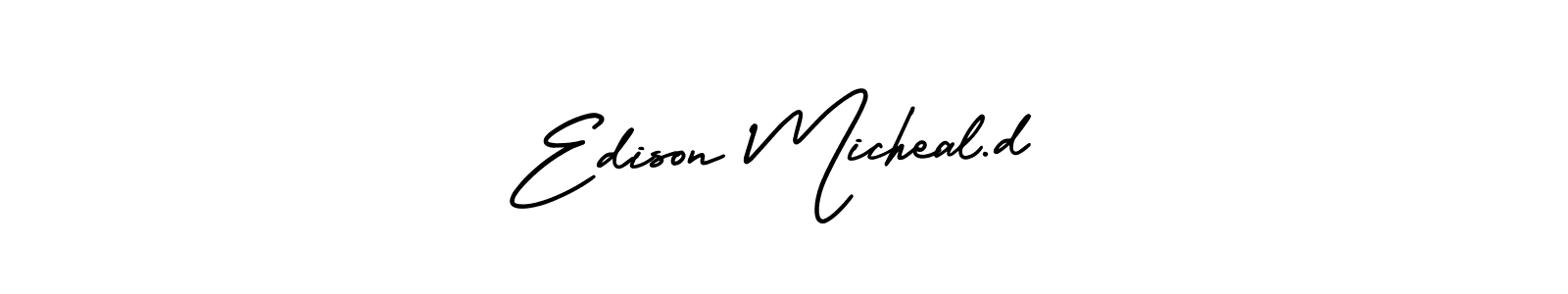 Create a beautiful signature design for name Edison Micheal.d. With this signature (AmerikaSignatureDemo-Regular) fonts, you can make a handwritten signature for free. Edison Micheal.d signature style 3 images and pictures png