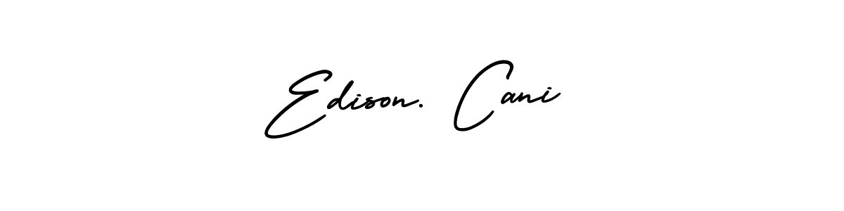 The best way (AmerikaSignatureDemo-Regular) to make a short signature is to pick only two or three words in your name. The name Edison. Cani include a total of six letters. For converting this name. Edison. Cani signature style 3 images and pictures png