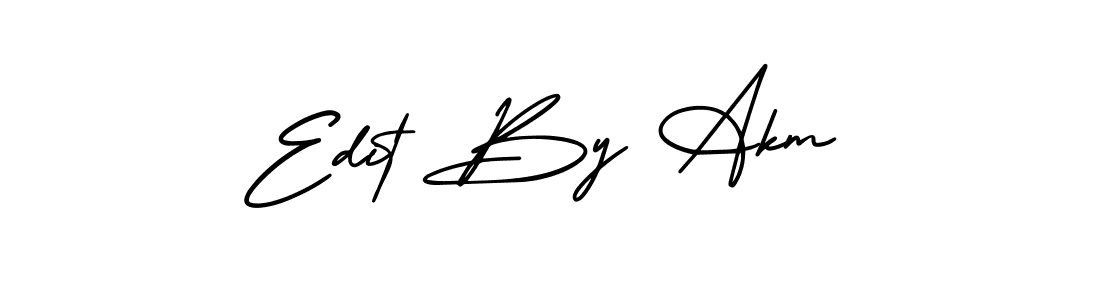 The best way (AmerikaSignatureDemo-Regular) to make a short signature is to pick only two or three words in your name. The name Edit By Akm include a total of six letters. For converting this name. Edit By Akm signature style 3 images and pictures png