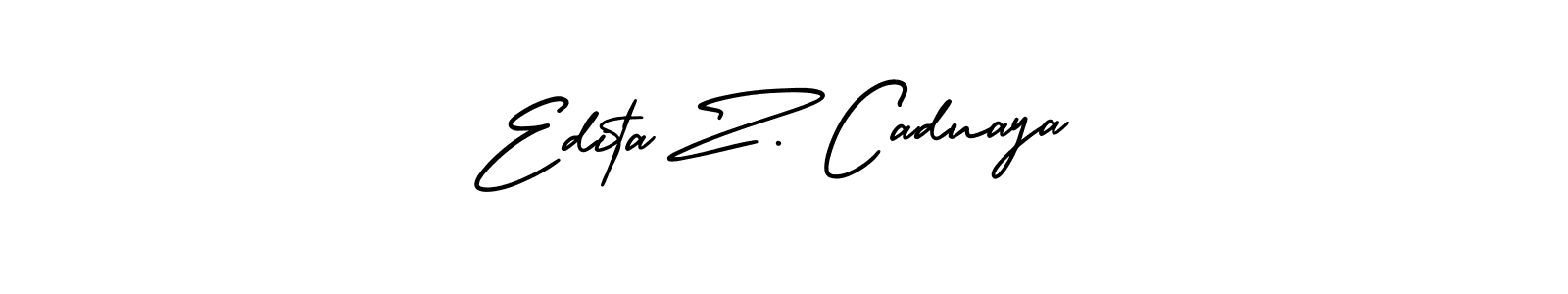 Design your own signature with our free online signature maker. With this signature software, you can create a handwritten (AmerikaSignatureDemo-Regular) signature for name Edita Z. Caduaya. Edita Z. Caduaya signature style 3 images and pictures png