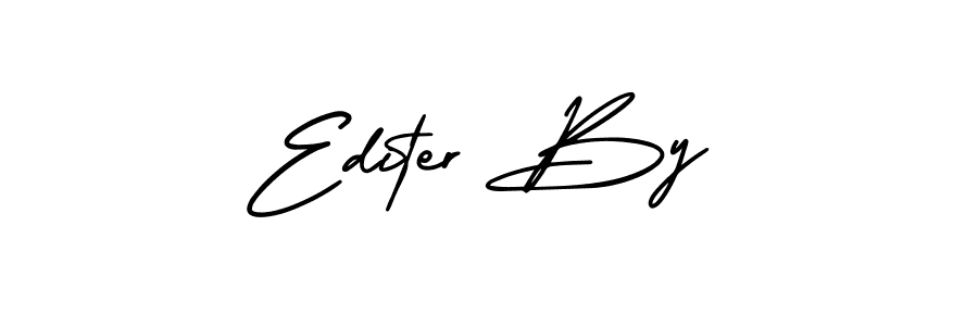 You should practise on your own different ways (AmerikaSignatureDemo-Regular) to write your name (Editer By) in signature. don't let someone else do it for you. Editer By signature style 3 images and pictures png