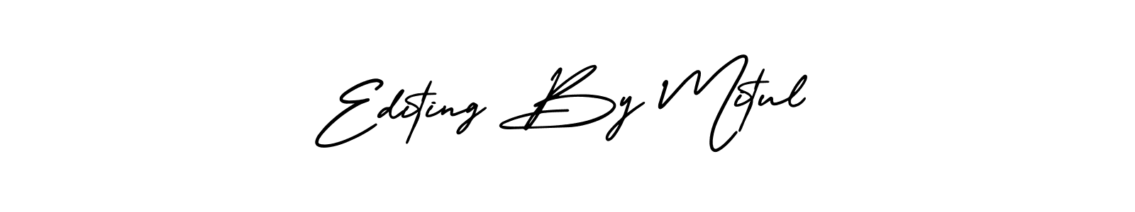 Also we have Editing By Mitul name is the best signature style. Create professional handwritten signature collection using AmerikaSignatureDemo-Regular autograph style. Editing By Mitul signature style 3 images and pictures png