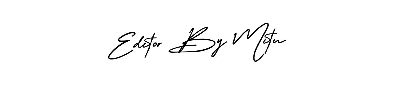 if you are searching for the best signature style for your name Editor By Mitu. so please give up your signature search. here we have designed multiple signature styles  using AmerikaSignatureDemo-Regular. Editor By Mitu signature style 3 images and pictures png