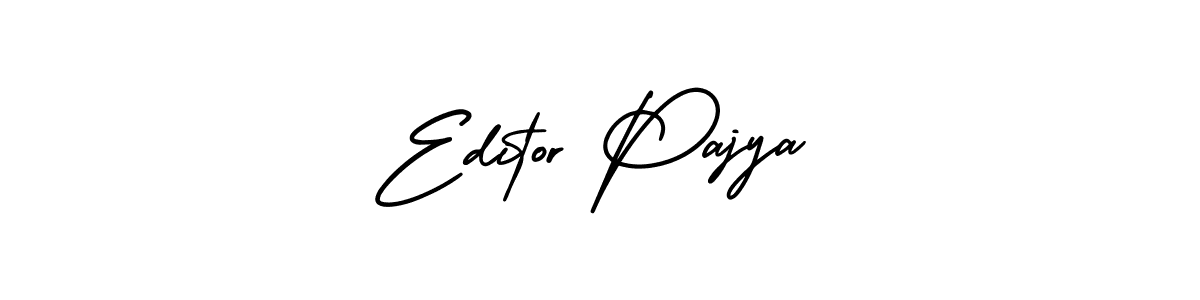 Make a short Editor Pajya signature style. Manage your documents anywhere anytime using AmerikaSignatureDemo-Regular. Create and add eSignatures, submit forms, share and send files easily. Editor Pajya signature style 3 images and pictures png