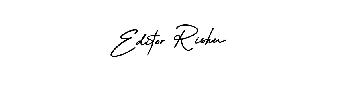 Make a beautiful signature design for name Editor Rishu. With this signature (AmerikaSignatureDemo-Regular) style, you can create a handwritten signature for free. Editor Rishu signature style 3 images and pictures png