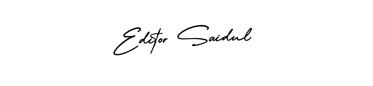 It looks lik you need a new signature style for name Editor Saidul. Design unique handwritten (AmerikaSignatureDemo-Regular) signature with our free signature maker in just a few clicks. Editor Saidul signature style 3 images and pictures png