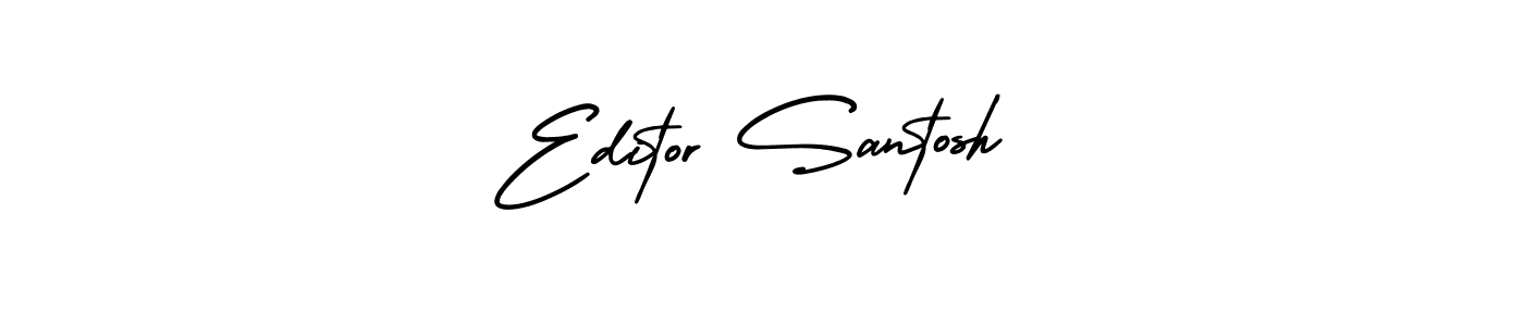 Similarly AmerikaSignatureDemo-Regular is the best handwritten signature design. Signature creator online .You can use it as an online autograph creator for name Editor Santosh. Editor Santosh signature style 3 images and pictures png