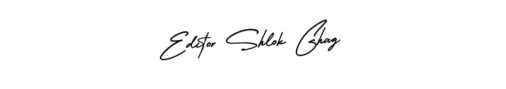 if you are searching for the best signature style for your name Editor Shlok Ghag. so please give up your signature search. here we have designed multiple signature styles  using AmerikaSignatureDemo-Regular. Editor Shlok Ghag signature style 3 images and pictures png