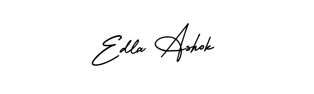 Use a signature maker to create a handwritten signature online. With this signature software, you can design (AmerikaSignatureDemo-Regular) your own signature for name Edla Ashok. Edla Ashok signature style 3 images and pictures png