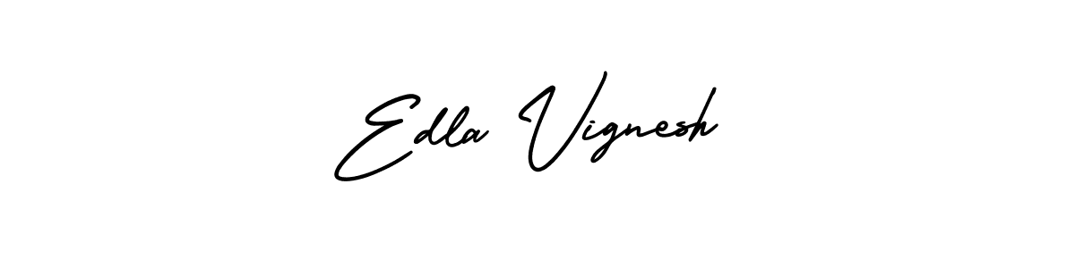 How to make Edla Vignesh name signature. Use AmerikaSignatureDemo-Regular style for creating short signs online. This is the latest handwritten sign. Edla Vignesh signature style 3 images and pictures png