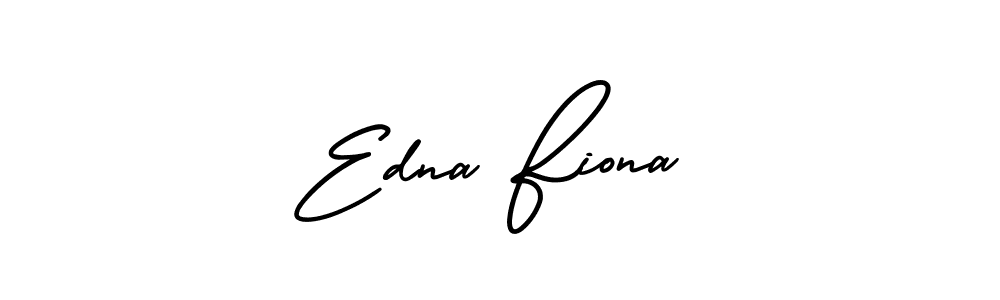 Edna Fiona stylish signature style. Best Handwritten Sign (AmerikaSignatureDemo-Regular) for my name. Handwritten Signature Collection Ideas for my name Edna Fiona. Edna Fiona signature style 3 images and pictures png
