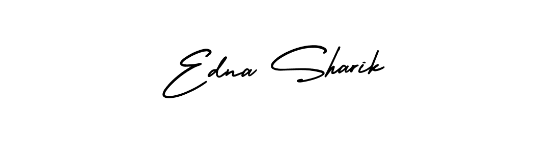 Make a beautiful signature design for name Edna Sharik. With this signature (AmerikaSignatureDemo-Regular) style, you can create a handwritten signature for free. Edna Sharik signature style 3 images and pictures png