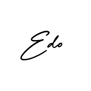 You should practise on your own different ways (AmerikaSignatureDemo-Regular) to write your name (Edo) in signature. don't let someone else do it for you. Edo signature style 3 images and pictures png